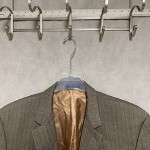 Ralph Lauren Blazer Men 44R Beige Herringbone 2B Wool‎ Flannel Coat Jacket Luxe